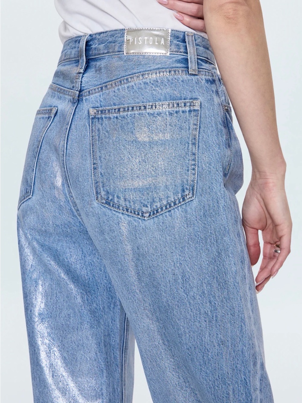 Pistola- Wes high rise barrel jeans in Spellbound - Picture 3 of 4